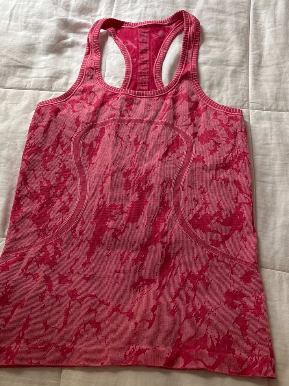 Lululemon Pink Patterned Racerback Tank Top